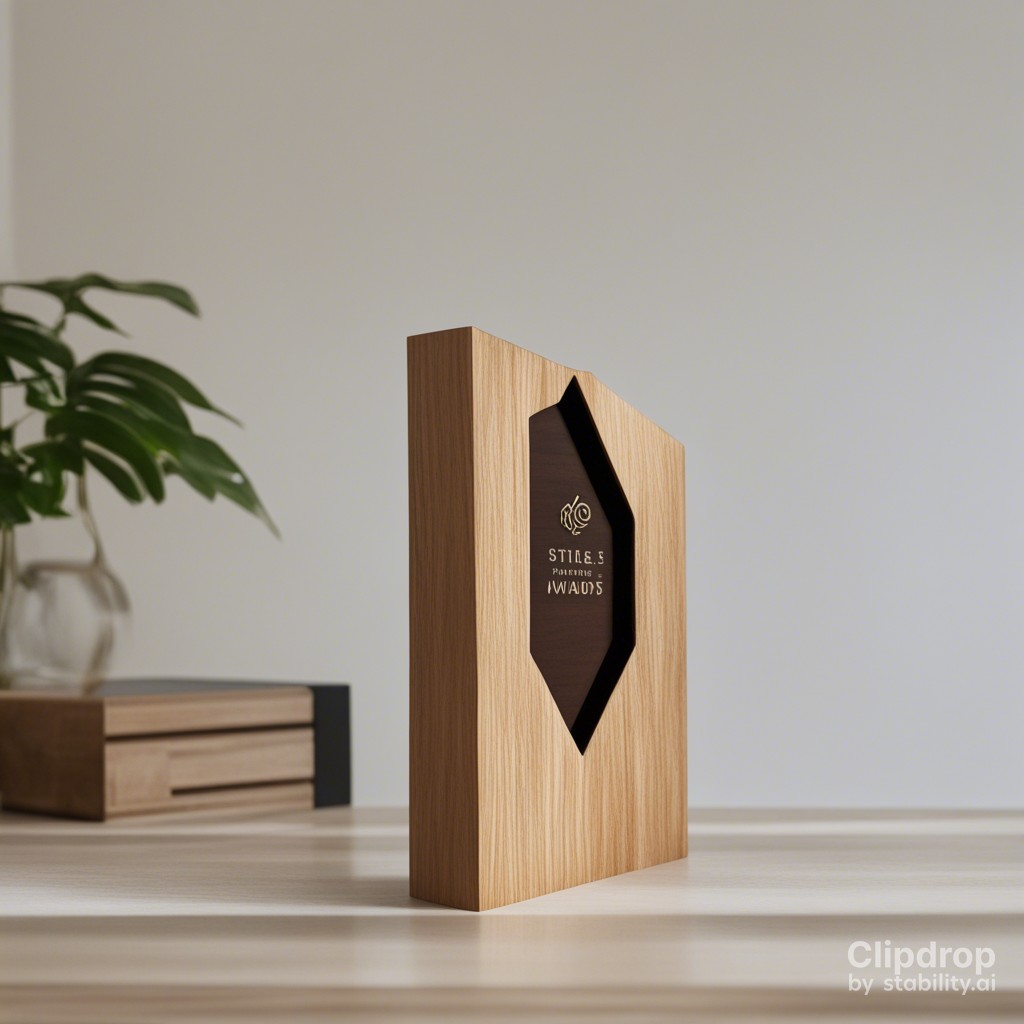 Trofeo de madera de roble by Simbolika Awards